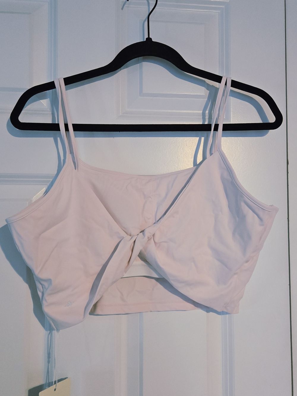 NWT HALARA XL Twist-Back Double-Strap Bralette in Light Pink - Picture 5 of 7